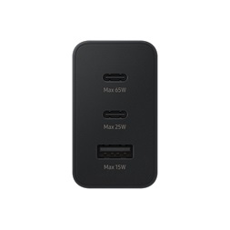 Samsung EP-T6530NBEGEU 65W PD 2xUSB C/USB A fekete hálózati gyorstöltő adapter