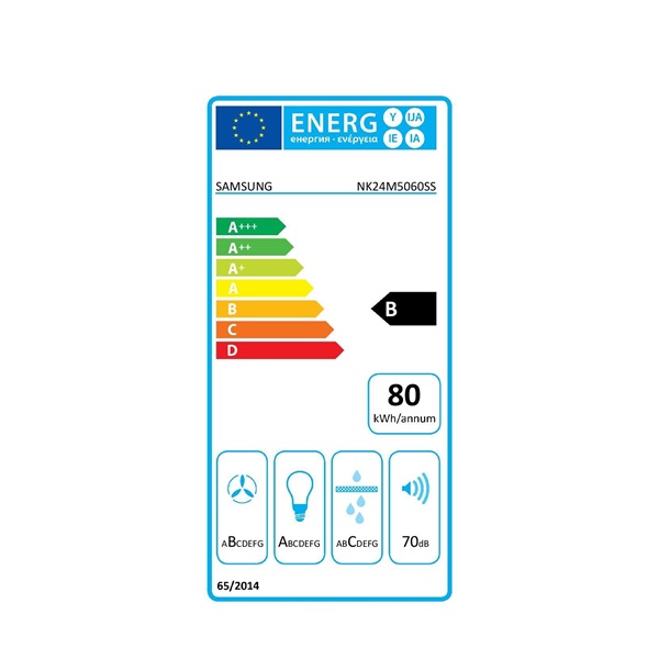 Samsung NK24M5060SS/UR beépíthető kürtős páraelszívó