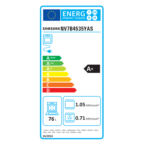 Samsung NV7B4535YAS/U3 inox beépíthető sütő