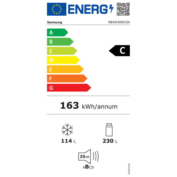 Samsung RB34C600CSA/EF alulfagyasztós hűtőszekrény