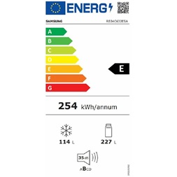 Samsung RB34C632ESA/EF inox alulfagyasztós hűtőszekrény