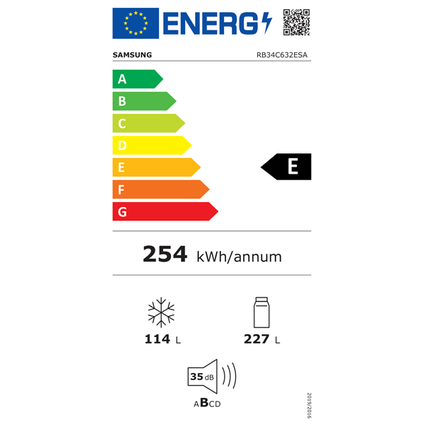 Samsung RB34C632ESA/EF inox alulfagyasztós hűtőszekrény