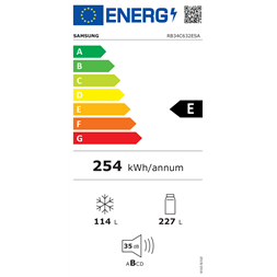 Samsung RB34C632ESA/EF inox alulfagyasztós hűtőszekrény