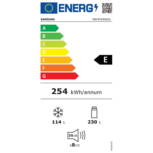 Samsung RB34T600ESA/EF inox alulfagyasztós hűtőszekrény