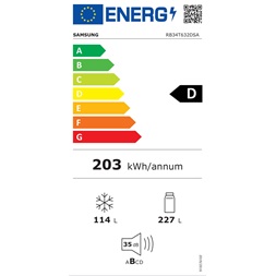 Samsung RB34T632DSA/EF ezüst alulfagyasztós hűtőszekrény