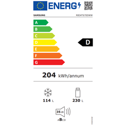 Samsung RB34T670DWW/EF alulfagyasztós hűtőszekrény