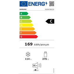 Samsung RB38A7B6CS9/EF alulfagyasztós hűtőszekrény