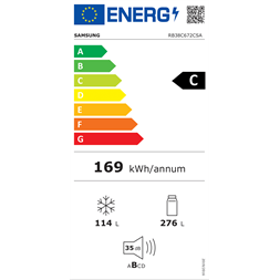 Samsung RB38C672CSA/EF inox alulfagyasztós hűtőszekrény