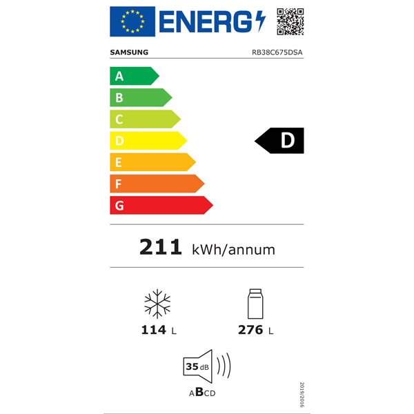 Samsung RB38C675DSA/EF alulfagyasztós hűtőszekrény