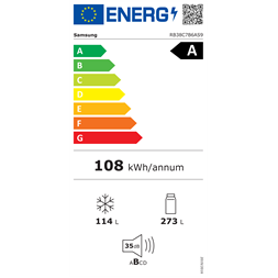 Samsung RB38C7B6AS9/EF inox alulfagyasztós hűtőszekrény