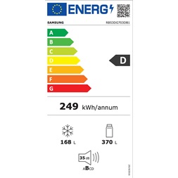 Samsung RB53DG703DB1EO fekete alulfagyasztós hűtőszekrény