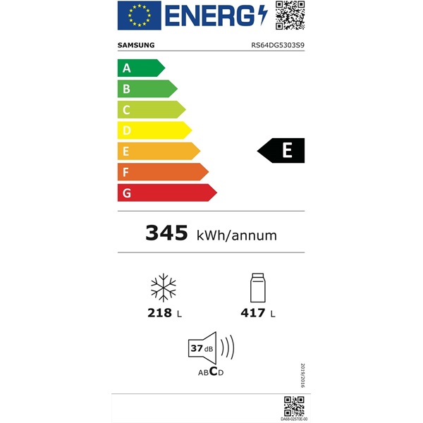 Samsung RS64DG5303S9EO Side-by-Side  hűtőszekrény