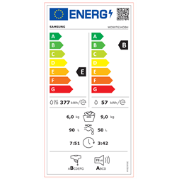 Samsung WD90T634DBH/S6 9 kg elöltöltős mosó-szárítógép