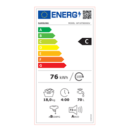 Samsung WF18T8000GV/LE elöltöltős mosógép