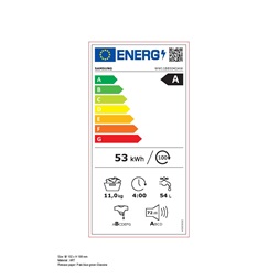 Samsung WW11BB504DAWS6 11 kg elöltöltős mosógép