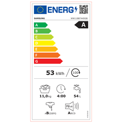 Samsung WW11BB744DGBS6 11 kg elöltöltős mosógép