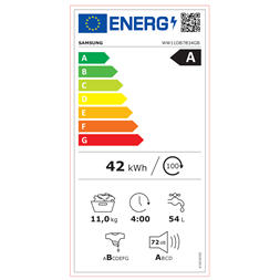 Samsung WW11DB7B34GBU4 fekete 11 kg elöltöltős mosógép