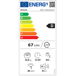 Samsung WW65AA626TE/LE elöltöltős mosógép