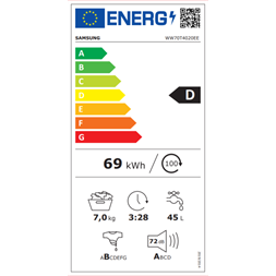 Samsung WW70T4020EE/LE 7 kg elöltöltős mosógép