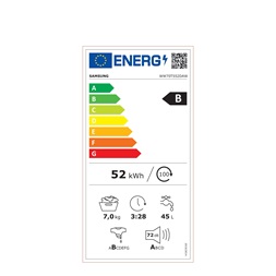 Samsung WW70T552DAW/S6 7 kg elöltöltős mosógép