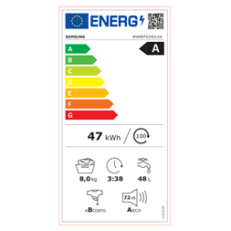 Samsung WW80T634DLXAS6 8 kg elöltöltős mosógép