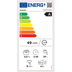 Samsung WW90DG6U25LBU4 fekete 9 kg elöltöltős mosógép