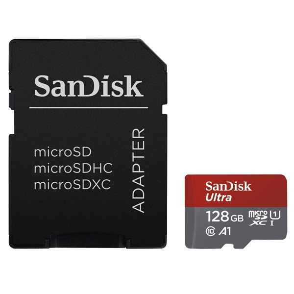 Sandisk 173449 128GB SD micro ( SDXC Class 10) Ultra Android memóriakártya adapterrel