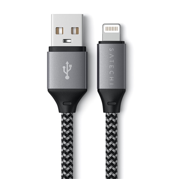 Satechi ST-TAL10M 25cm USB A - Lightning szürke kábel