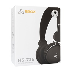 Sbox HS-736B fekete mikrofonos fejhallgató