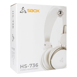 Sbox HS-736W fehér mikrofonos fejhallgató