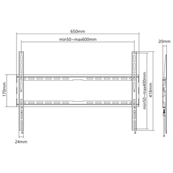 Sbox PLB-2264F-2 37"-80" fix fali TV konzol