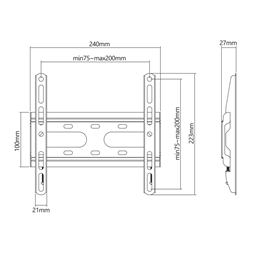 Sbox PLB-2522F-2 23"-43" fix fali konzol