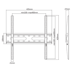 Sbox PLB-2544F-2 32" - 70" fix fali TV konzol