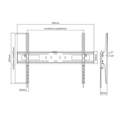 Sbox PLB-4269T 60"-100" dönthető fali TV konzol