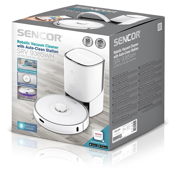 Sencor SRV 9385WH fehér robotporszívó