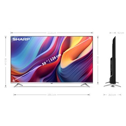 Sharp 50" 50GP6265ES 4K UHD Google Smart QLED TV