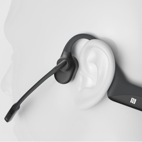 Shokz OpenComm2 csontvezetéses Bluetooth fekete Open-Ear headset + USB-A adapter