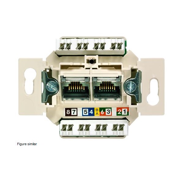 Siemens 5TG2027-2 Delta UAE 2X8pólusú RJ45 UTP CAT6 A informatikai csatlakozóaljzat