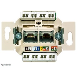 Siemens 5TG2027-2 Delta UAE 2X8pólusú RJ45 UTP CAT6 A informatikai csatlakozóaljzat