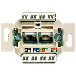 Siemens 5TG2027-2 Delta UAE 2X8pólusú RJ45 UTP CAT6 A informatikai csatlakozóaljzat