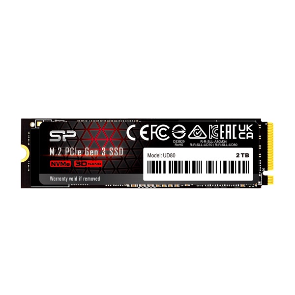 Silicon Power 2TB M.2 2280 PCIe Gen 3x4 NVMe UD80 (SP02KGBP34UD8005) SSD