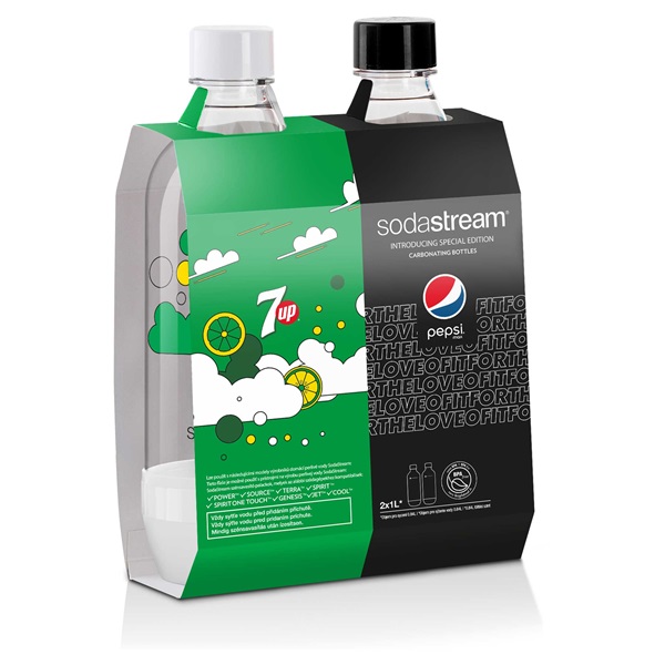 SodaStream duo Pepsi max & 7up 1l-es műanyag palack csomag