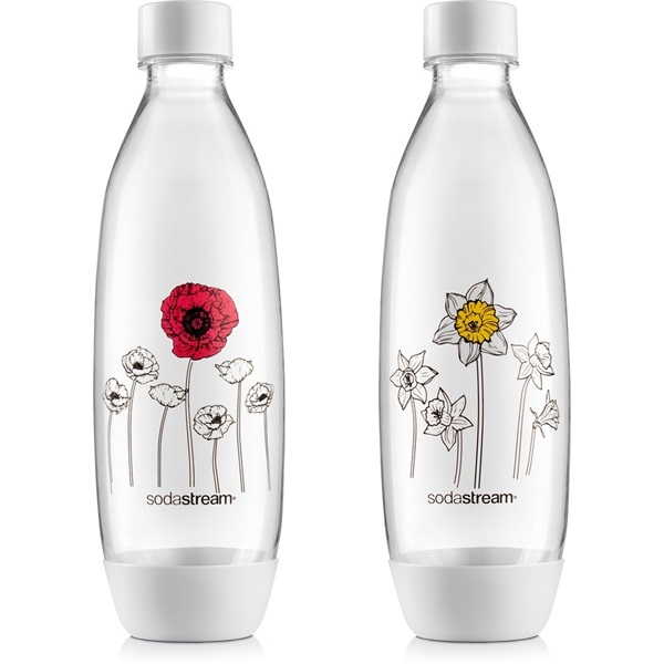 Sodastream BO DUO FUSE 2x1l fehér 2 db-os szénsavasító virágos palack szett