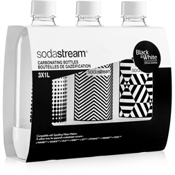 Sodastream Bottle Jet 3x1l fekete-fehér szénsavasító flakon