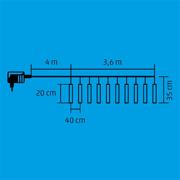 Somogyi G 10201 LED-es jégcsap fényfüzér