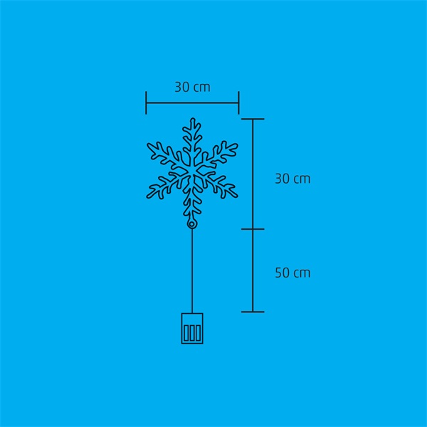 Somogyi KID 701/WW hókristály melegfehér LED-es akril ablakdísz