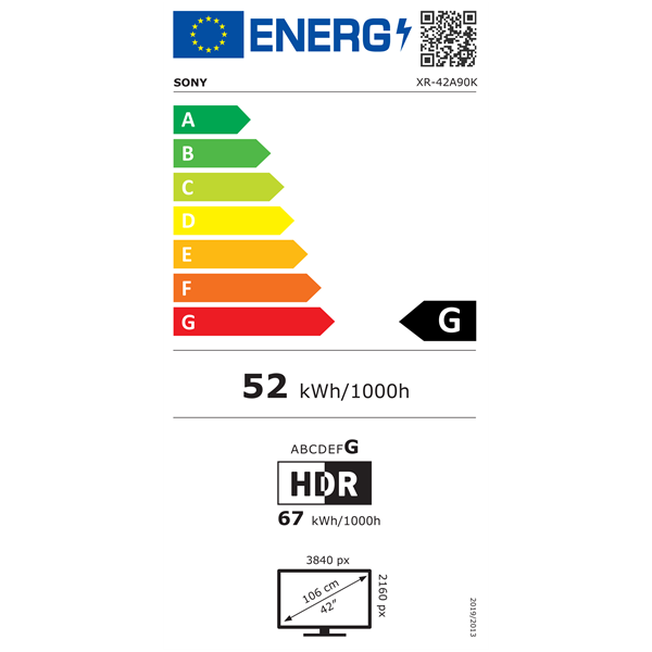 Sony 42" XR42A90KAEP 4K UHD Smart OLED TV