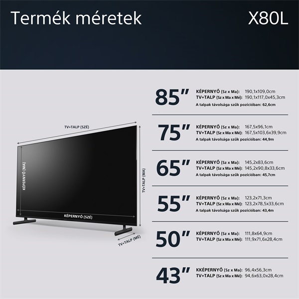 Sony 43" KD43X80LPAEP 4K UHD Smart LED TV