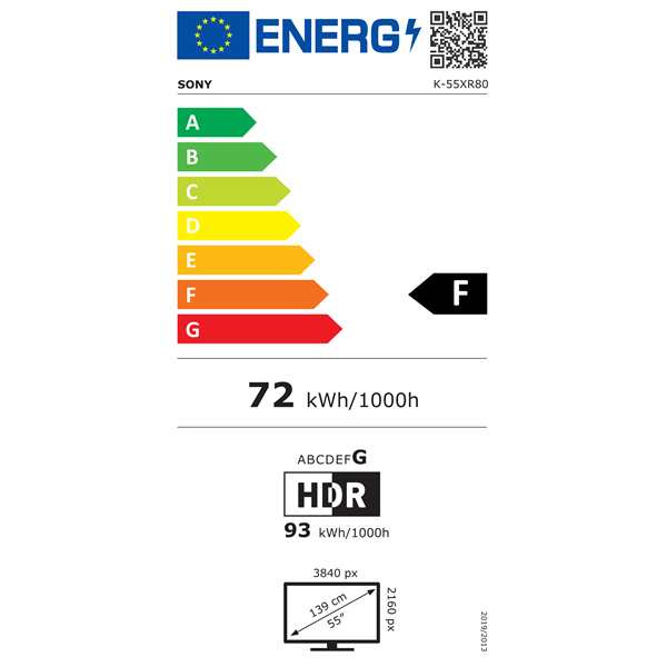 Sony 55" K55XR80PAEP 4K UHD Smart OLED TV