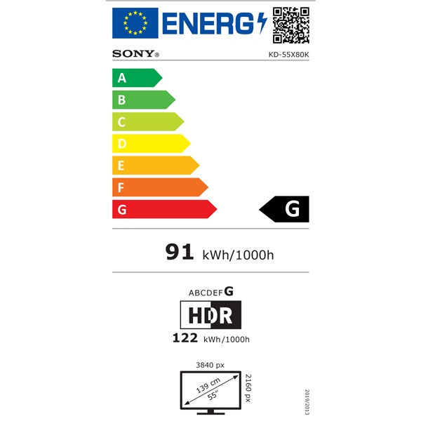 Sony 55" KD55X80KAEP 4K UHD Android Smart LED TV